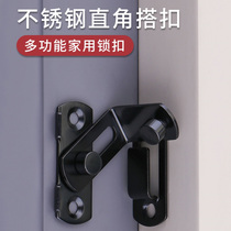 Door lock buckle old-fashioned door bolt free of punching pin fixed burglar-proof lock catch barn door buckle push-pull door lock deity