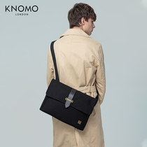 KNOMO UK Tide Cards Business Single Shoulder Bag Skew Satchel Men Fashion Work Commute Large Capacity Canvas Inn Wind