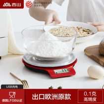 Xiangshan kitchen scale baking electronic scale precision jewelry scale big scale noodle food gram 0 1G weighing household balance
