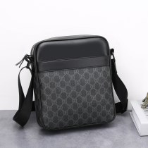 Hong Kong mens new trendy brand fashion printed shoulder bag casual leather backpack messenger bag cowhide mens bag