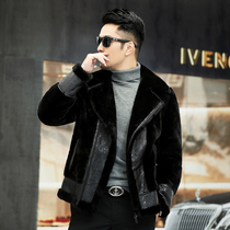 2021 autumn and winter new imported original ecological fur fur one man Haining fur coat leather jacket leather jacket