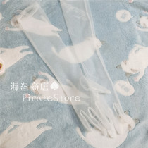 Air sense full transparent tulle gloves Lolita Joker flowers marry cla Japanese White Super fairy