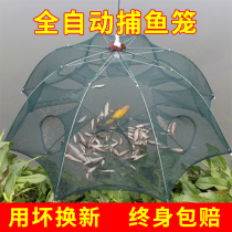 Automatic fish net fishing cage net artifact folding flower basket fish cage catch small fish and shrimp cage catch shrimp fishing net