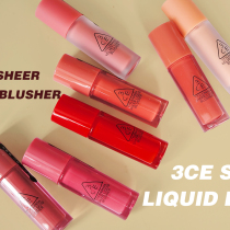 2021 Korea 3CE liquid water light blush monochrome nude brown natural peach powder roasted milk tea color spot
