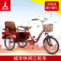 Phoenix elderly tricycle rickshaw elderly scooter pedal double bicycle adult tricycle