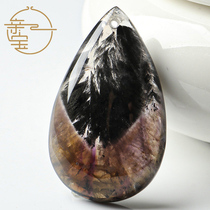 Pro-treasure crystal ice three-color aurora water drop pendant crystal jewelry three-color necklace mens and womens models