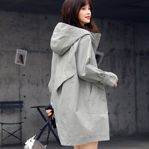 Europe station 2022 Spring and autumn new medium long section Gats up for overweight girls and girls winewear and womens Eurostock overcoat tide