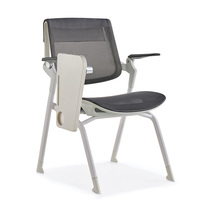 High-end mesh training chair with table board mobile folding conference chair table and chair integrated business negotiation chair Office chair