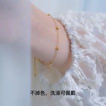 2021 new foot chain female summer net red advanced sensation titanium steel foot chain not to drop the color ins snarcine small crowdfoot ring