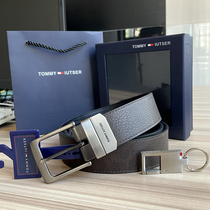 Amazon TOMMY Tommy belt Male Tidal Real Bull Leather Jeans Pin Button Casual Business Tide Pants Belt