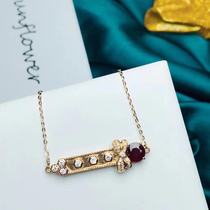 18K gold mosaic South African Diamond natural non-burning Mozambique ruby choker jewelry can be customized