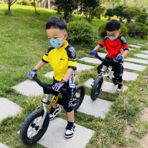 Factory Qingkura Spring autumn children riding clothes balance speed dry overdraft air clothes wheel slip bike length sleeve thin suit