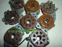 Antique electronic tube Bakelite big eight-legged tube holder