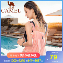 Camel swimming backpack Men and women wet and dry separation waterproof storage bag Sports bag Fitness yoga swimming bag shoulder bag