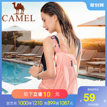 Camel swimming backpack Men and women wet and dry separation waterproof storage bag Sports bag Fitness yoga swimming bag shoulder bag