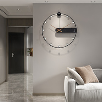 Modern creative nomon dining room living room wall watch simple Nordic clock solid wood pointer fashion light luxury wall clock
