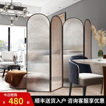 Denmark JIANFA design glass Teng woven screen Bathroom simple living room partition folding screen entrance folding mobile
