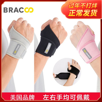American Bracoo Wrist Brace for Men and Women Sports Sprain Badminton Fitness Wrist Protection Sheath Breathable Summer Basketball Yoga