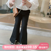 Small pudding childrens clothing 2021 new girls foreign style autumn Bell pants childrens autumn trousers baby spring and autumn pants