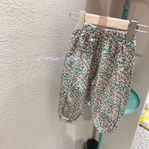 Childrens summer thin pants 2 baby spring and summer 3 girls floral trousers 5 baby baby cotton mosquito pants 6