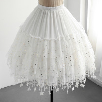 Lolita Moon Star River fishbone skirt support lolita violent Carmen adjustable daily support mid-length birdcage support