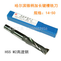 The HSS Harbin cutters with taper shank lengthened keyway milling cutter 2 edge extra long 14 15 16 18 20 25*80 100 150