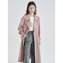 VEGA CHANGwind clothes woman with a long section 2022 Spring new Korean version easy to collect waist Inn wind coats Ins tide