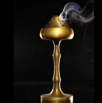 1 yuan auction is coming to an end @ Boshan furnace incense burner pure copper antique pan incense burner Tower incense burner brass incense road