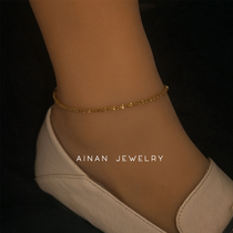 18K Gold-plated star sand anklet