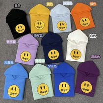Dream House smiley face niche Tide brand American High Street leisure loose couple plus velvet hooded sweater men ins