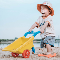 Children baby girl beach toy cart boy seaside play sand digging sand toy set combination shovel and bucket