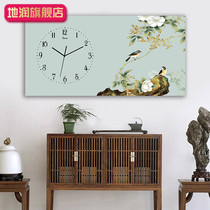 New Chinese style modern simple Nordic personality art rectangular hanging watch watch watch living room dining room meter hanging
