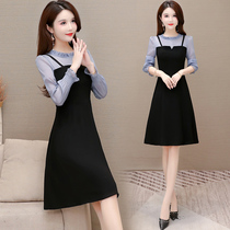 This years popular dress female 2021 new autumn fashion noble lady age temperament long slim a skirt