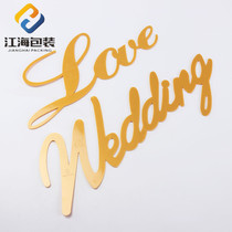 Jianghai wedding car English letter Brand wedding decoration creative license plate love flower shop supplies wedding car main license plate