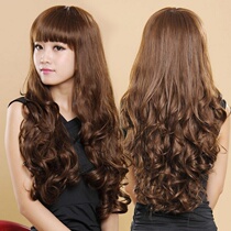 Wig female long curly hair lady wig Qi banghai fluffy pear wig set long hair middle-aged and elderly short hair wig