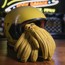 Ultra Soft Feel North African Tire Sheep Leather 925 Pure Silver Buckle Retro Locomotive Moto Spring Autumn Riding Gloves