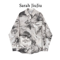Sarah JiuJiu Spring and Autumn Fashion Foreign Style French Vintage Hong Kong Flavor Long Sleeve Folded Shirt Women 2022 New