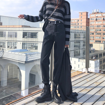 Black Harlan jeans women early autumn 2021 New High waist loose slim straight radish old pants women