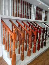  Simple solid wood stair handrail Attic bay window railing guardrail New Chinese beech red oak villa indoor fence