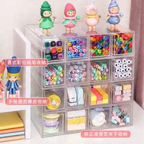 Art student storage box large transparent pencil marker stationery storage artifact student pencil capacity sketch tool
