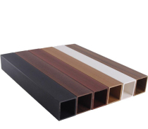 Customized aluminum alloy square tube wood grain transfer partition screen decorative ceiling groove hanging tube flat rectangular aluminum tube