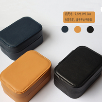 Genuine leather wired headphone containing box new in-ear portable bag multifunction digital containing compression cow leather box