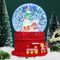 Christmas crystal ball rotating old man tree music box to send children Girls girlfriends music box creative gifts