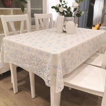 Waterproof tablecloth PVC oil-proof non-washing plastic tablecloth rectangular tea table cloth household non-slip table mat