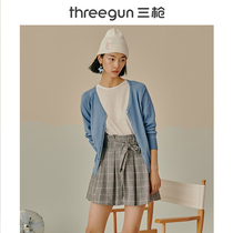 Three-shot womens knitwear summer leisure home womens coat simple thin stretch cardigan cardigan sleeve