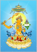 Pure handmade production of the knot The Bodhisattva of the Bodhisattva Buddha The hand painted Buddha portrait of the Manjusri Pisa Buddhist statue hangs a drawing picture