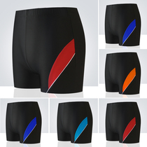 Swimming trunks mens flat corner anti-embarrassing fattening plus size loose swimming trunks quick-drying beach hot spring shorts manufacturers