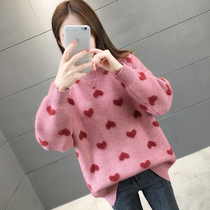 Pregnant women Autumn Sweater short loose Korean version of bottoming autumn and winter coat maternity dress Spring and Autumn Tide hot mother pullover