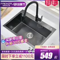 Faenza wash basin kitchen sink set 304 stainless steel household handmade sink single sink sink sink