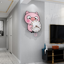 Cute creative clock childrens room wall clock modern simple living room home fashion clock personality wall decoration table